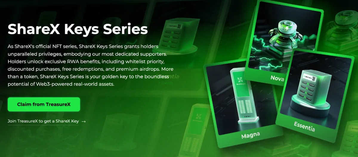 ShareX Keys Claim and Stake